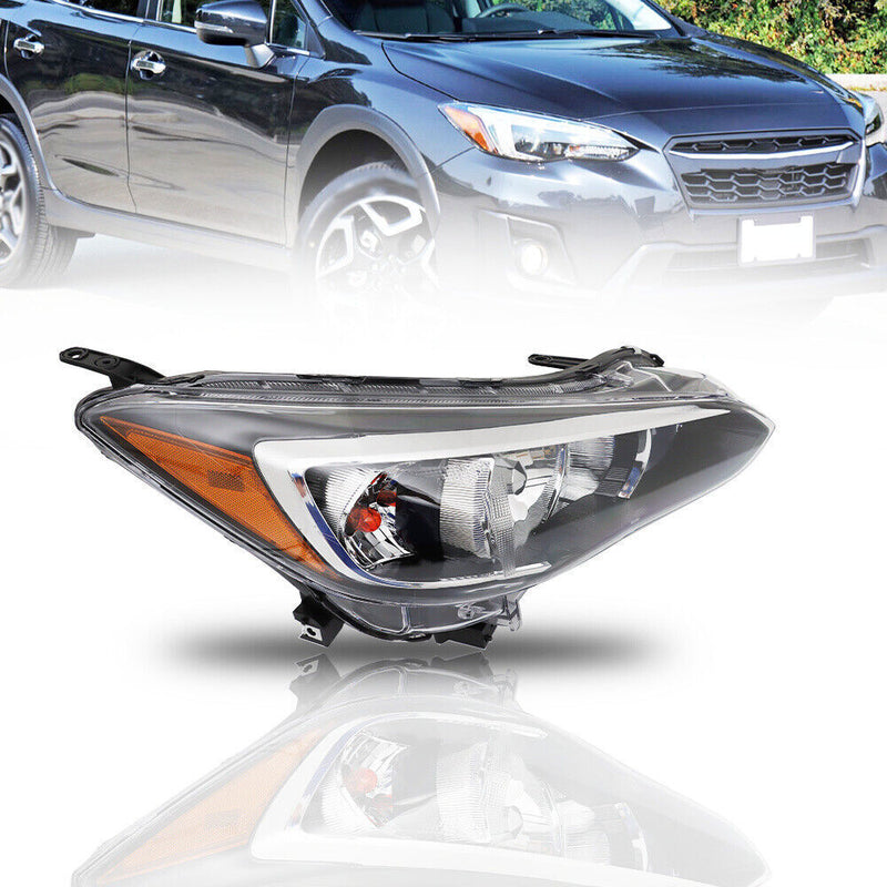 DURAFORCE Right Headlight For 2017-2018 Subaru Impreza/Crosstrek Halogen Chrome