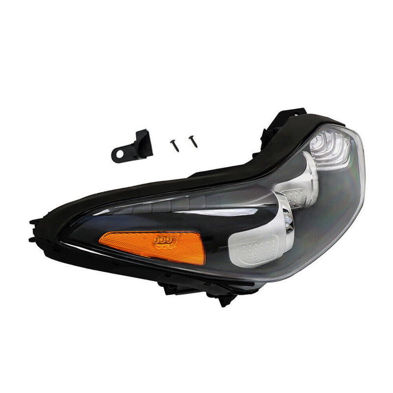 DURAFORCE Right Headlight For 2017-2019 Kia Sportage Halogen w/LED DRL Black RH