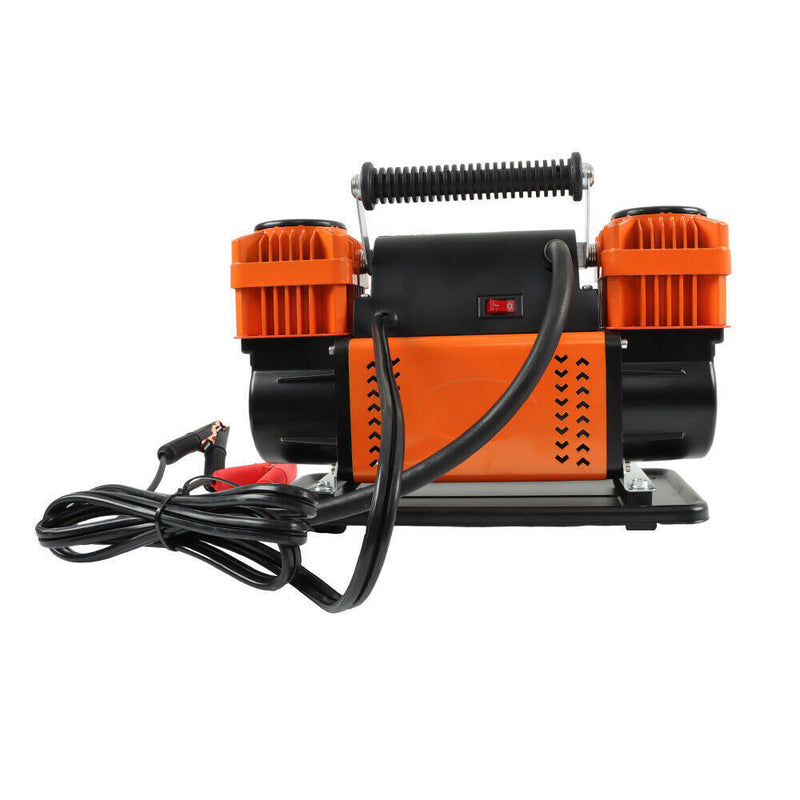 DURAFORCE 12V Heavy Duty Dual Cylinder Portable Inflator For Truck Tires RV