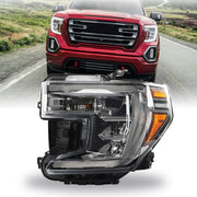 DURAFORCE Left Side Headlights For 2019-21 GMC Sierra 1500 Halogen W/o LED Signal