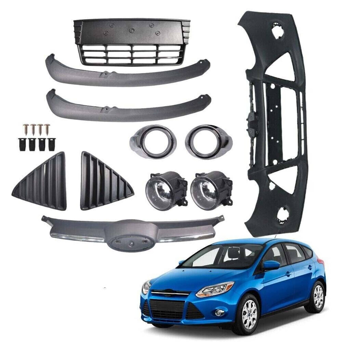Front Bumper Fog Light Cover Insert Driver Side For 2012-2014 Ford