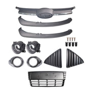 DURAFORCE Front Bumper Cover & Grille Fog Lights Assembly For 2012-2014 Ford Focus