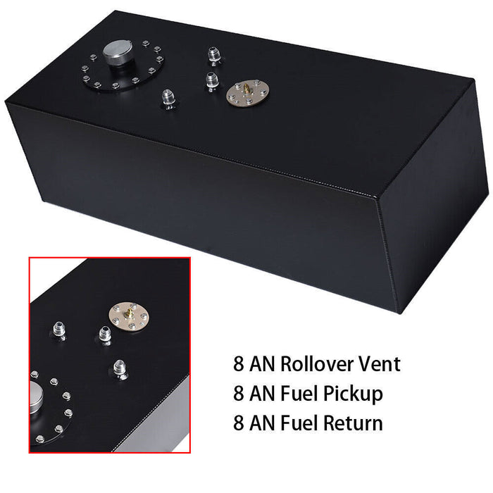 DURAFORCE 15 Gallon 60L Slim Race Drift Fuel Cell Gas Tank+level Sender Aluminum