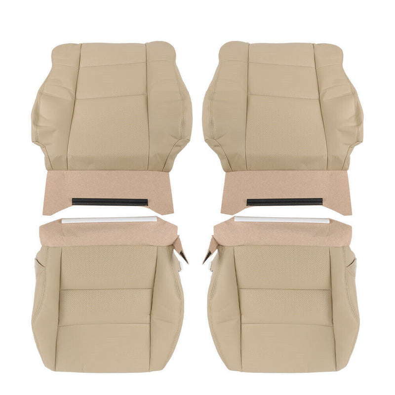 DURAFORCE Front Driver Passenger Seat Cover For Acura RDX 2007-2012 Leather Tan