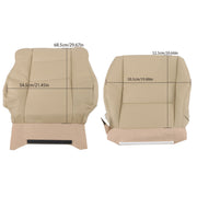 DURAFORCE Front Driver Passenger Seat Cover For Acura RDX 2007-2012 Leather Tan