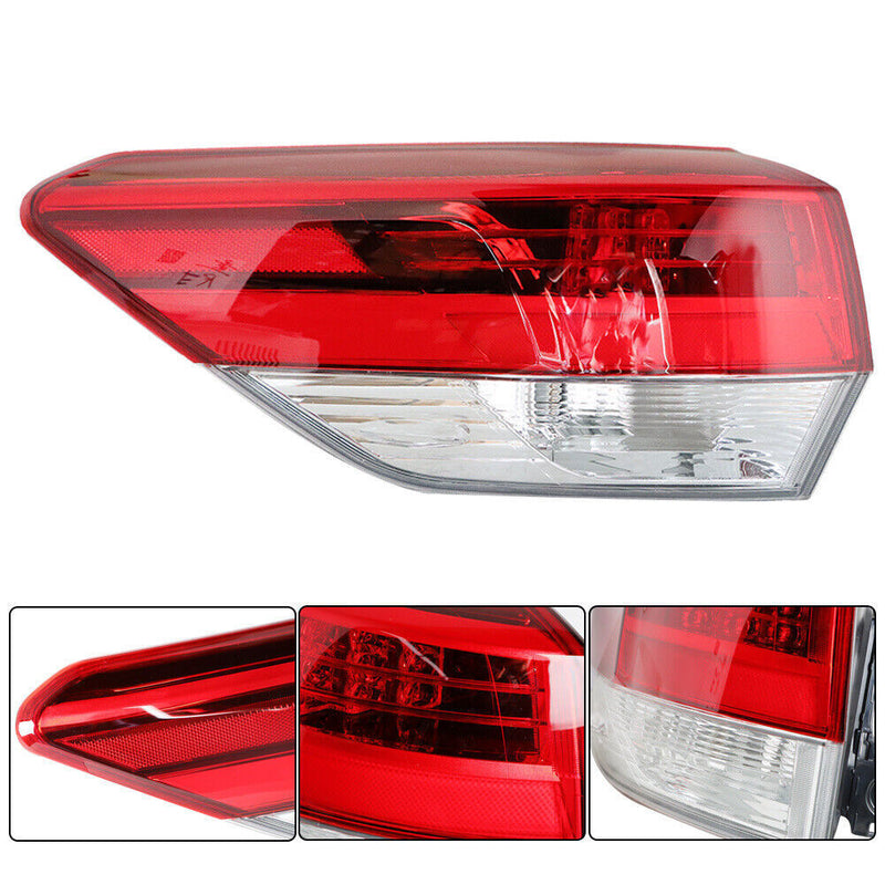 DURAFORCE Rear Left+Right Side Tail Light For 2017-19 Toyota Highlander LED Clear