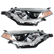 DURAFORCE Left&Right Side Headlight Halogen Headlamps For 2014-2016 Toyota Corolla