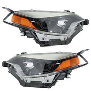 DURAFORCE Left&Right Side Headlight Halogen Headlamps For 2014-2016 Toyota Corolla