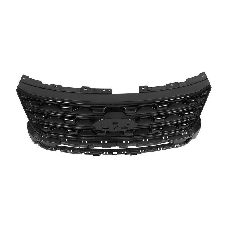DURAFORCE Front Bumper Grille For 2016-2017 Ford Explorer Glossy Black FO1200578