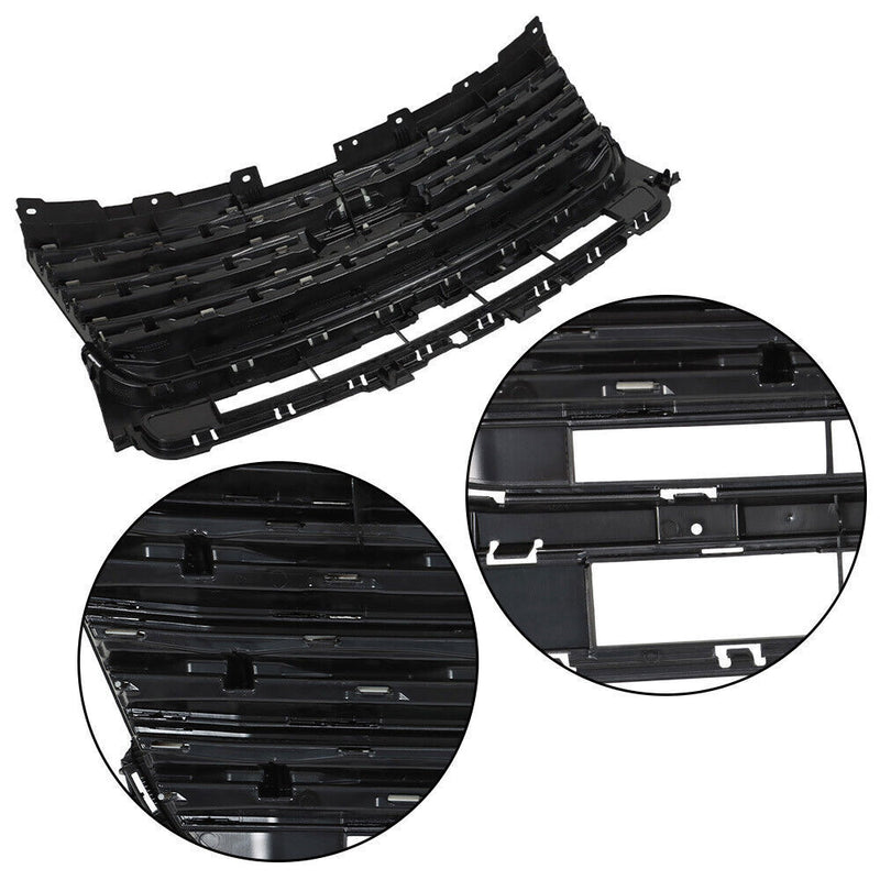 DURAFORCE Front Bumper Grille For 2016-2017 Ford Explorer Glossy Black FO1200578