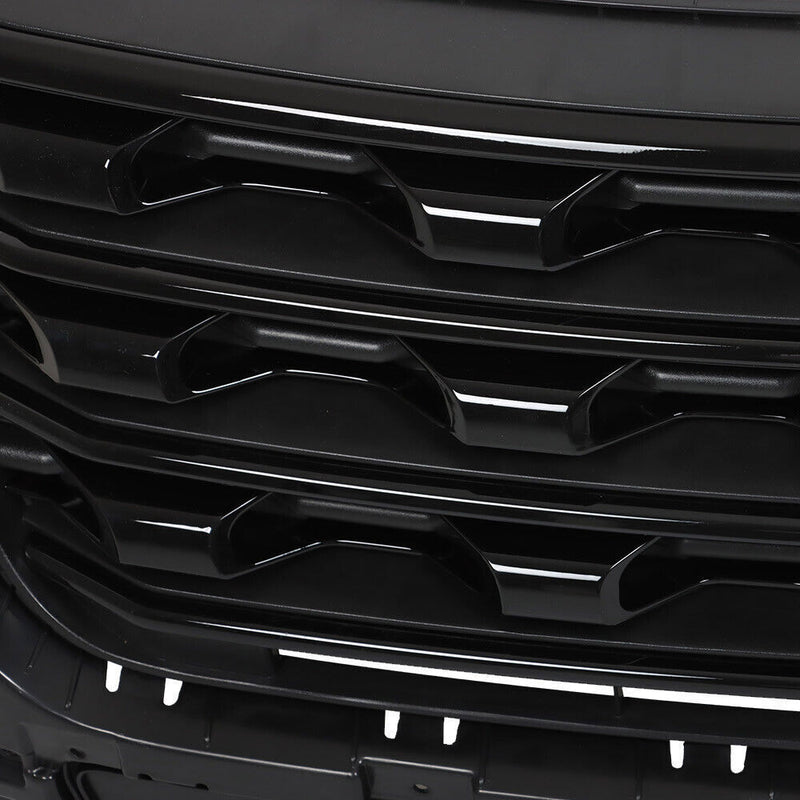 DURAFORCE Front Bumper Grille For 2016-2017 Ford Explorer Glossy Black FO1200578