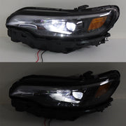 DURAFORCE Right+Left Headlight For 2019-2022 Jeep Cherokee Black LED W/ Ballast