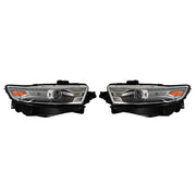 DURAFORCE Left+Right Headlights For 2013 2014-2016 Ford Taurus Halogen W/Gray Trim