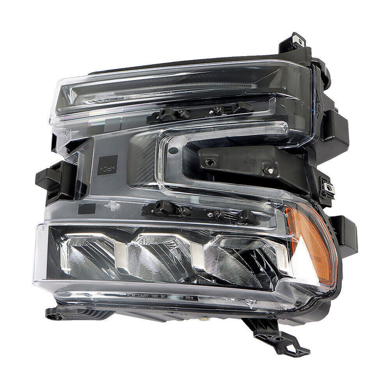 DURAFORCE Passenger Right Side Headlight For 2019-2020 Silverado LED Black Housing