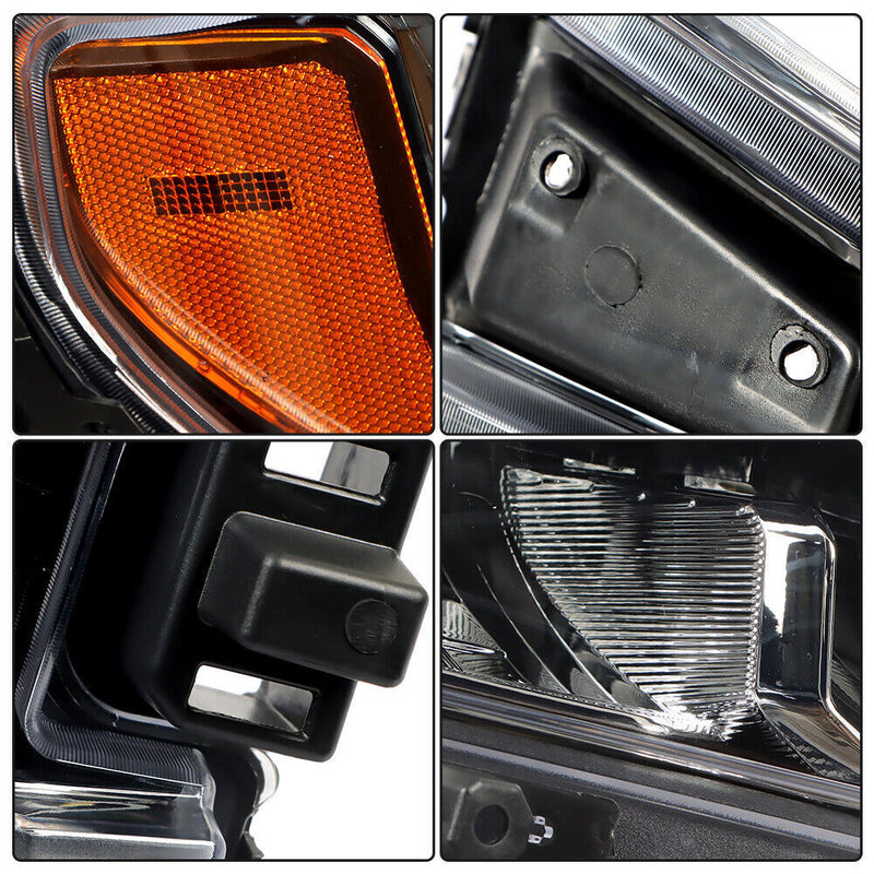 DURAFORCE Passenger Right Side Headlight For 2019-2020 Silverado LED Black Housing