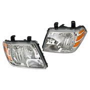 DURAFORCE Left+Right Headlight For 2009-2021 Nissan Frontier Truck Chrome Halogen
