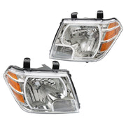 DURAFORCE Left+Right Headlight For 2009-2021 Nissan Frontier Truck Chrome Halogen