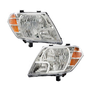 DURAFORCE Left+Right Headlight For 2009-2021 Nissan Frontier Truck Chrome Halogen