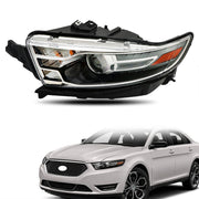 DURAFORCE Left Side Headlights For 2013-2014 Ford Taurus Halogen W/Gray Trim HIR2