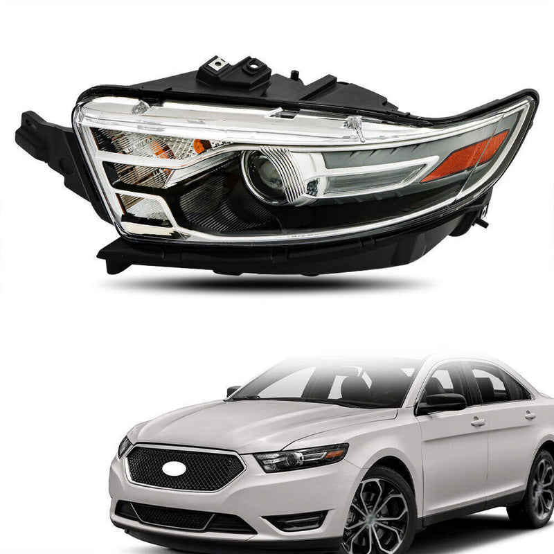 DURAFORCE Left Side Headlights For 2013-2014 Ford Taurus Halogen W/Gray Trim HIR2