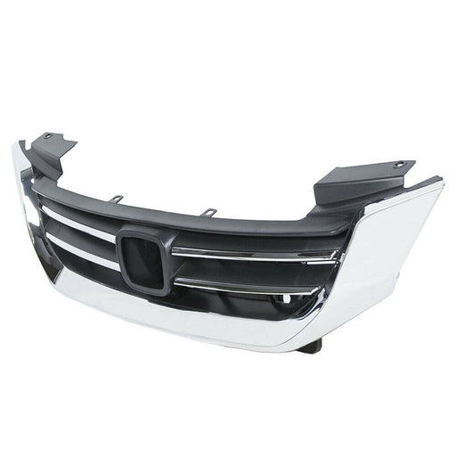 DURAFORCE Front Upper Grille Chrome Trim Grill For 2013-2015 Honda Accord Sedan