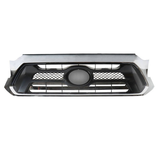 DURAFORCE Front Upper Grille For 2012-14 2015 Toyota Tacoma Chrome Black TO1200351
