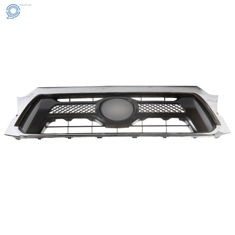 DURAFORCE Front Upper Grille For 2012-14 2015 Toyota Tacoma Chrome Black TO1200351