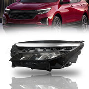 DURAFORCE Left Side Headlight For 2022-2023 Chevy Equinox LT/RS LED Plated Housing
