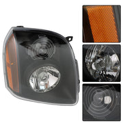 DURAFORCE Left+Right Headlights For 2007-2014 GMC Yukon Denali XL1500 2500 Black