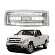 DURAFORCE Front Bumper Grille For 2009-2014 Ford F150 Truck Chrome Grille