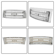 DURAFORCE Front Bumper Grille For 2009-2014 Ford F150 Truck Chrome Grille