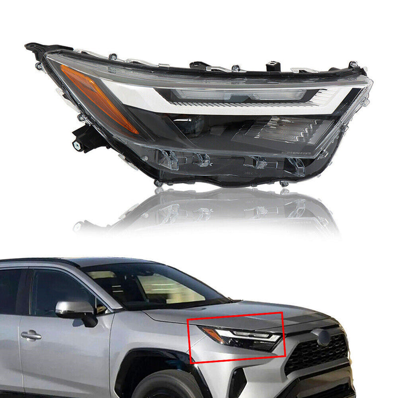 DURAFORCE Right Headlight For 2022 2023 Toyota RAV4 XLE LED Factory Clear Lens