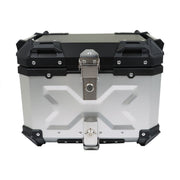 DURAFORCE Silver Motorcycle Luggage Waterproof Tail Box Top Case Scooter Trunk Storage 45L