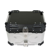 DURAFORCE Silver Motorcycle Luggage Waterproof Tail Box Top Case Scooter Trunk Storage 45L