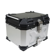 DURAFORCE Silver Motorcycle Luggage Waterproof Tail Box Top Case Scooter Trunk Storage 45L