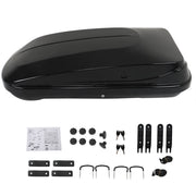 DURAFORCE 2Key 14 ft³ Car Top Cargo Carrier Vehicle Roof Luggage Storage Box Black