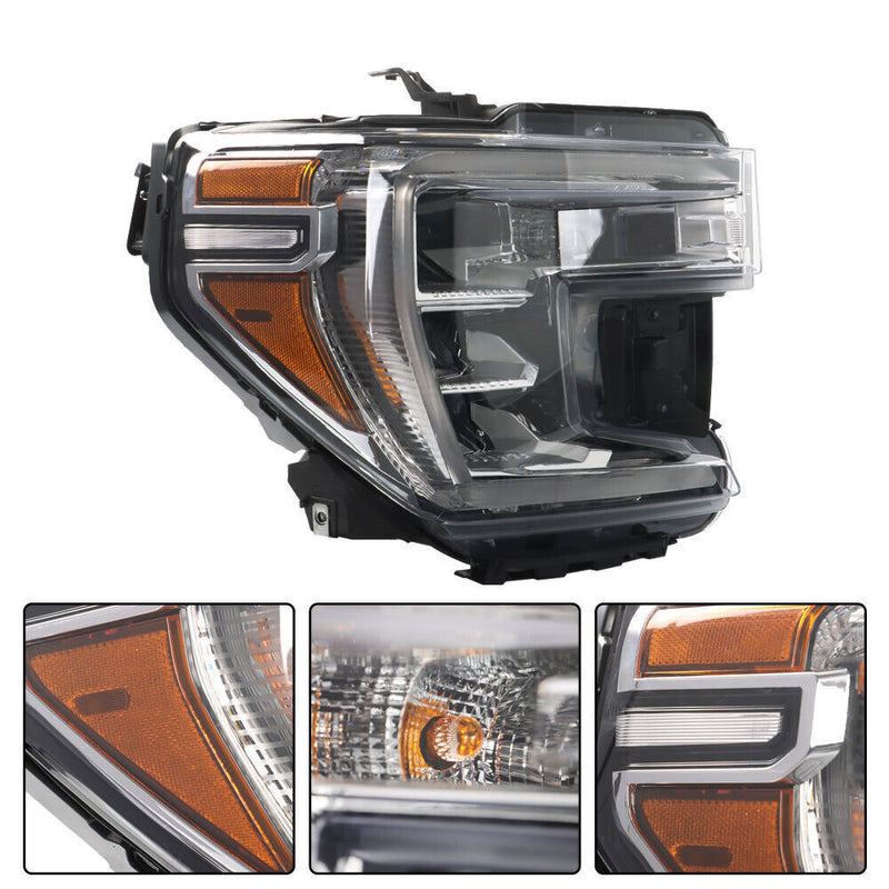 DURAFORCE Right Headlights For 2019 20 2021 GMC Sierra 1500 Halogen w/o LED Signal