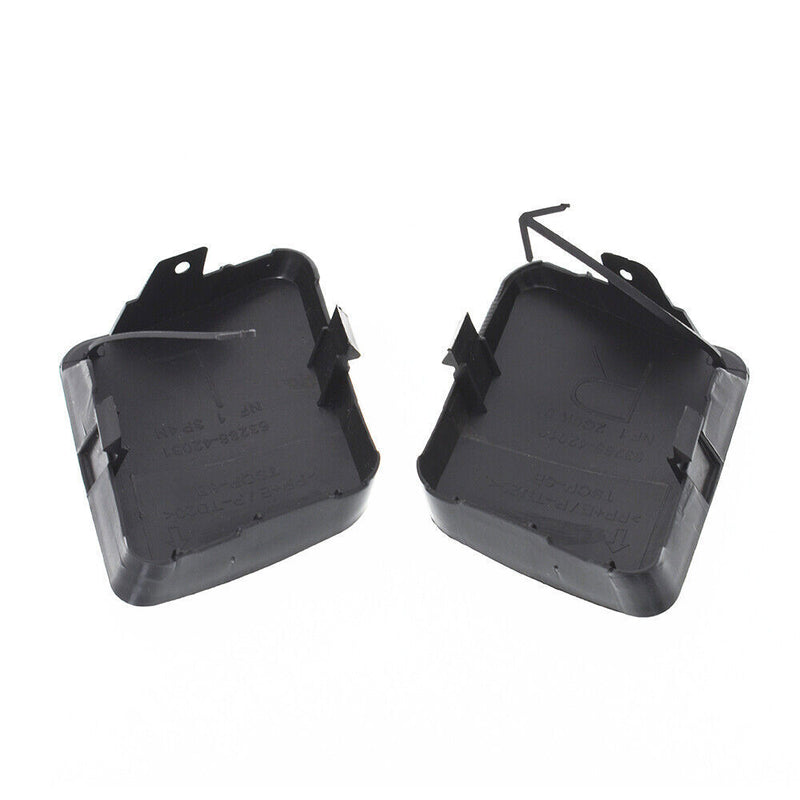 DURAFORCE Bumper Tow Hook Bracket Cover Cap For 2006-2007 Toyota RAV4 Black 2PCS