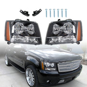DURAFORCE Right+Left Headlights For 2007-14 Avalanche/Suburban/Tahoe Amber Corner