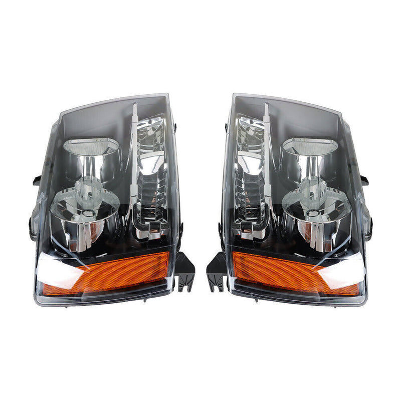DURAFORCE Right+Left Headlights For 2007-14 Avalanche/Suburban/Tahoe Amber Corner