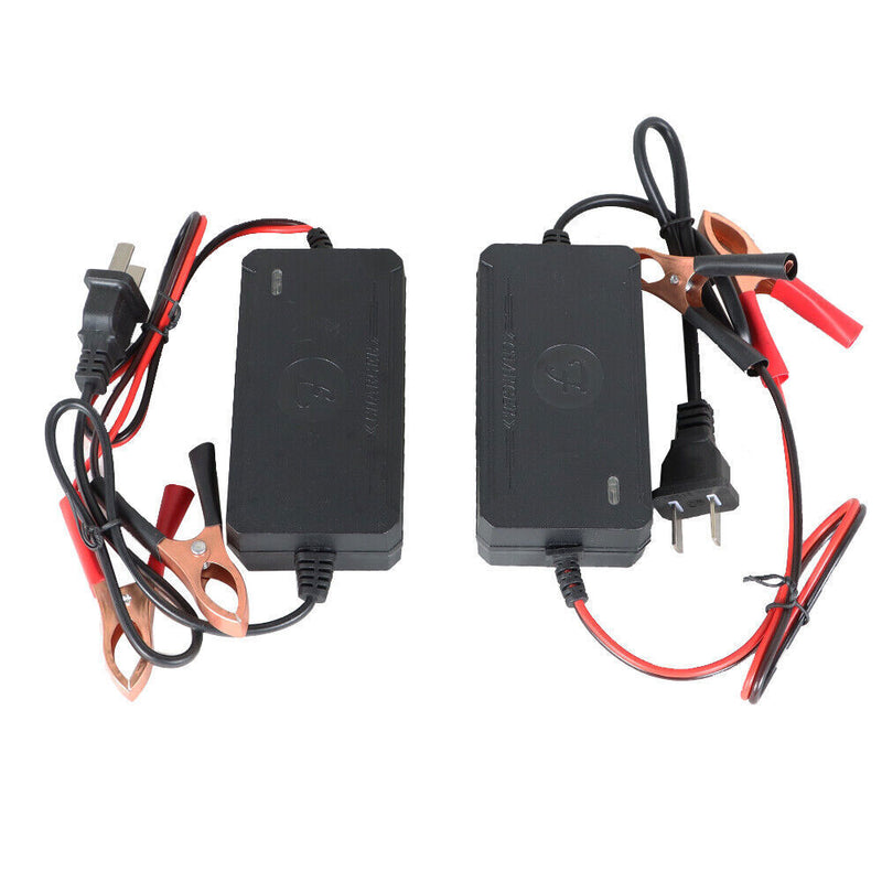 DURAFORCE New 1.2A Trickle Charger 12V to 14.8V Automatic Lead Acid Battery Charger 2PCS