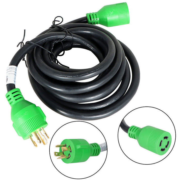 DURAFORCE 15 Ft Generator Extension Cord 4 Prong Power Cable 10 4 30 Amp