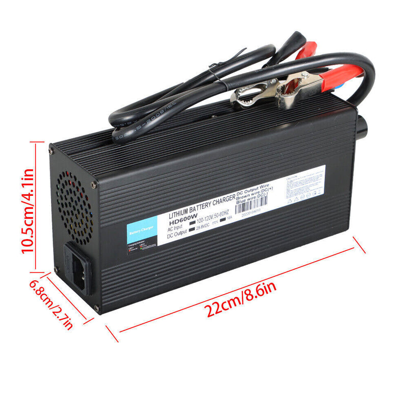 DURAFORCE Rechargeable Batteries 28.8V 18A For Lithium LiFePO4 Deep Cycle Smart Charger