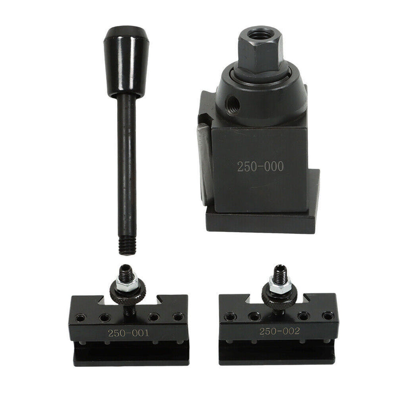 DURAFORCE 3Pcs OXA 250-000 Wedge Type Quick Change Tool Post Set For Lathe Up to 8"