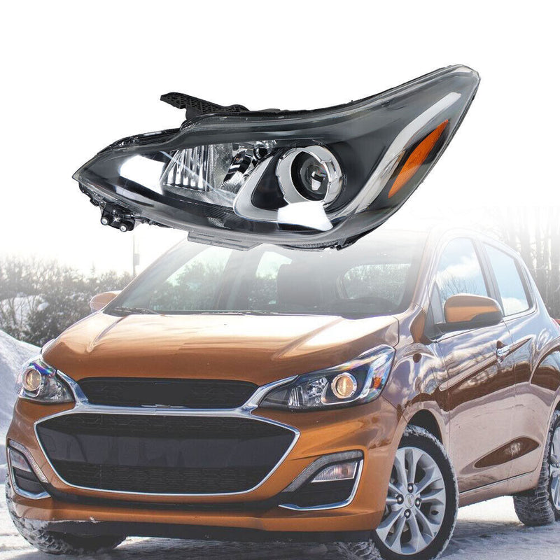 DURAFORCE Left Headlight For 2019-2021 Chevy Spark Factory Halogen Type w/o DRL