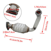 DURAFORCE Catalytic Converter Stainless Steel Tube For 2000-2004 Ford Focus 2.0L
