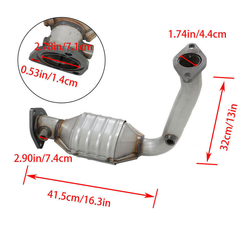 DURAFORCE Catalytic Converter Stainless Steel Tube For 2000-2004 Ford Focus 2.0L