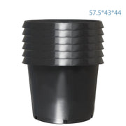 DURAFORCE 5Pcs Black Injection Molding Plant Flower Pot Nursery Containers 20 Gallon