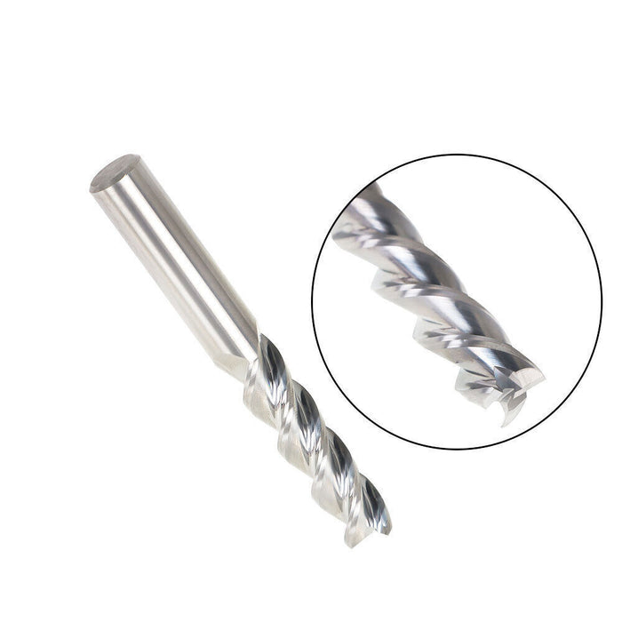 DURAFORCE 1/2" 3 Flute Long Length 2" LOC Carbide End Mill 4" Overall Length For Aluminum