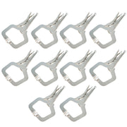 DURAFORCE 10Pack 11" Heavy Duty Swivel Pad Locking C-Clamp Locking Pliers With Swivel Pads